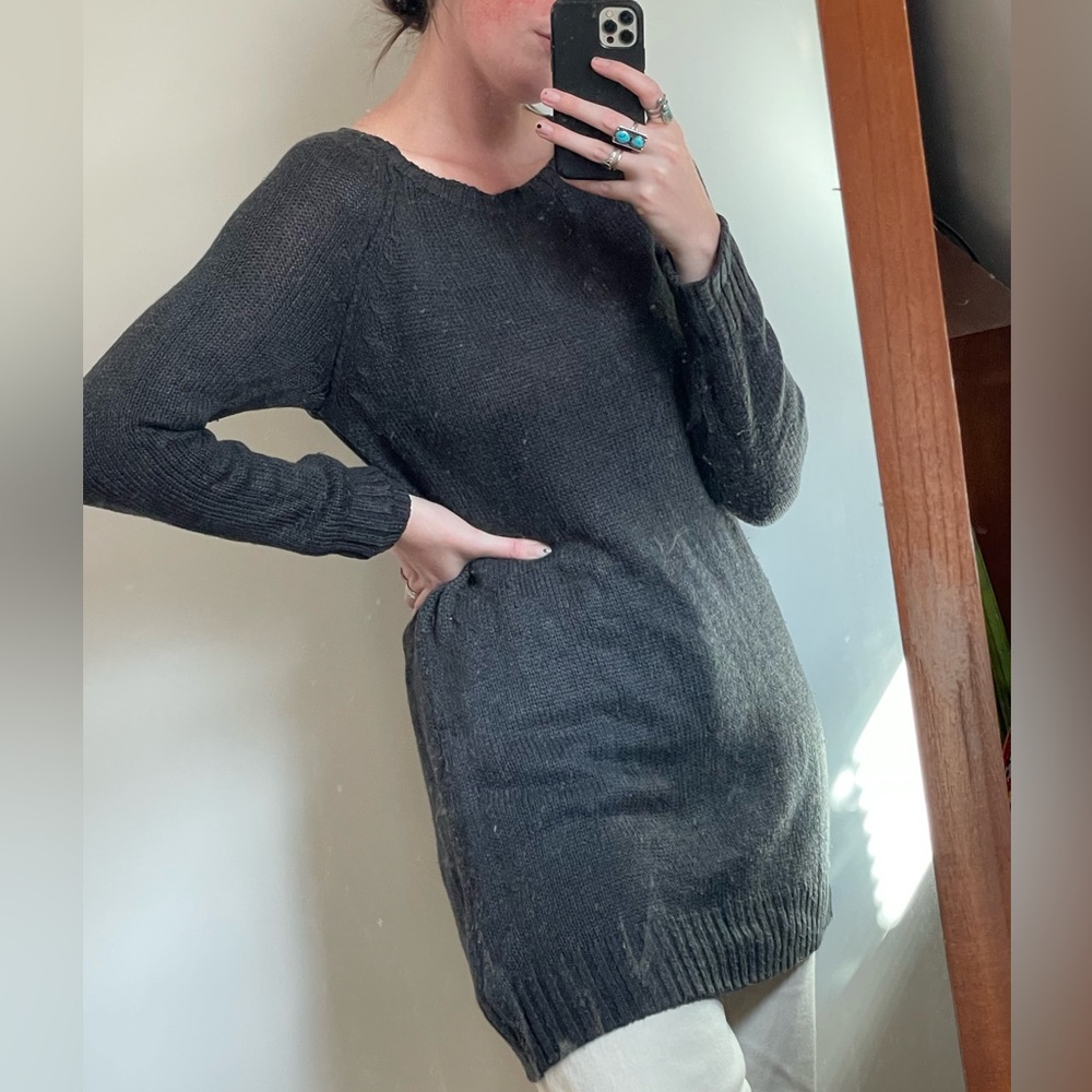H&M • grey sweater tunic